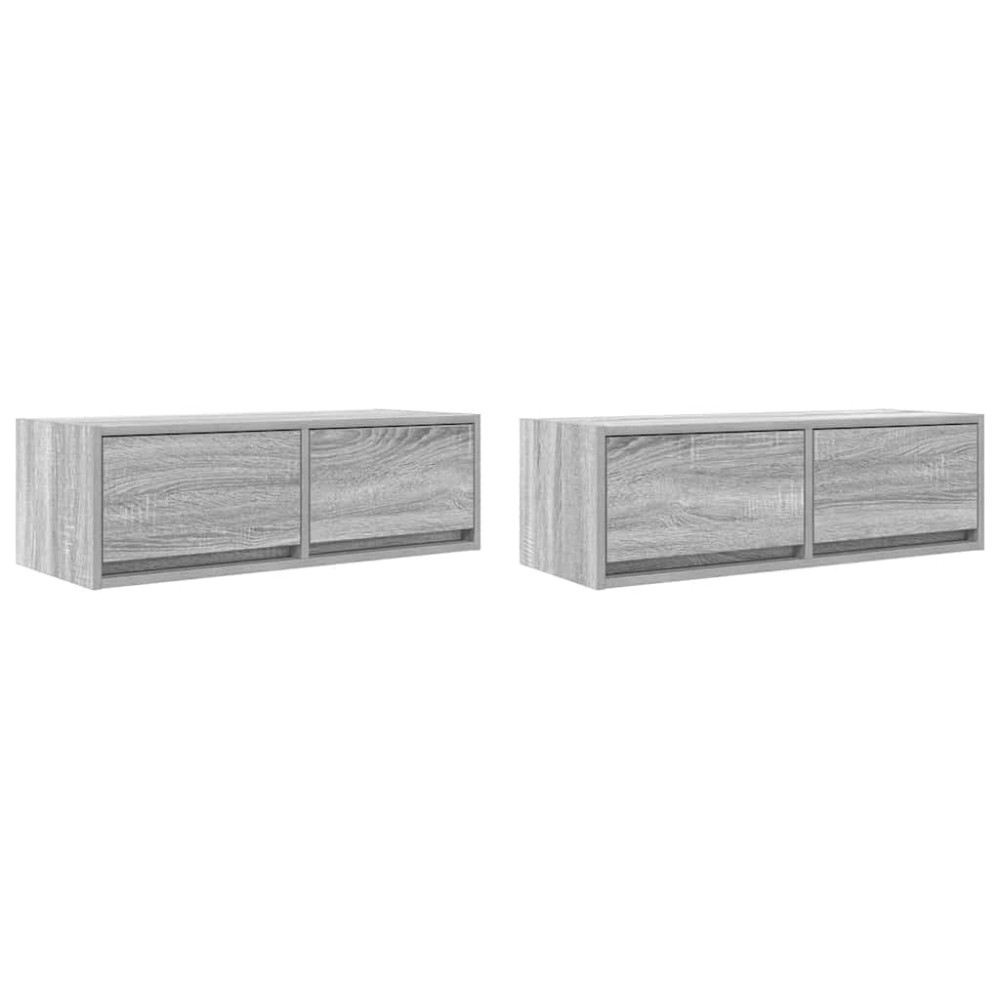 vidaXL Έπιπλα Τηλεόρασης 2 τεμ. 80x31x25,5 εκ. Επεξεργασμένο Ξύλο