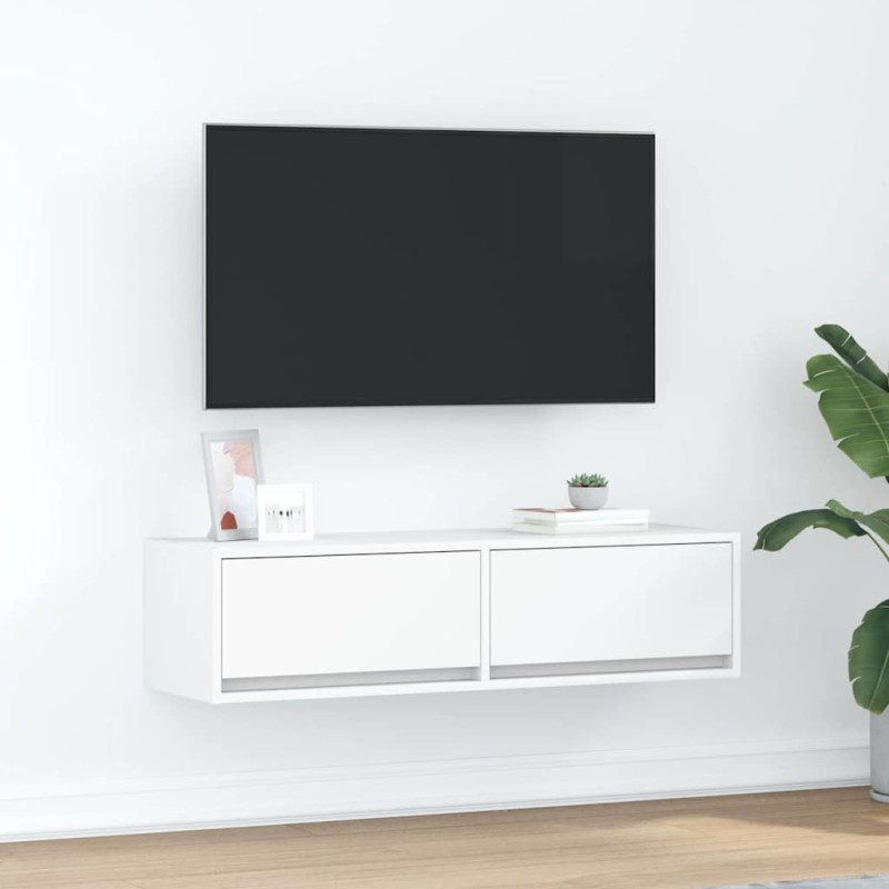 vidaXL Ντουλάπι TV 100 x 31 x 25,5 εκ. Λευκό Επεξεργασμένο ξύλο