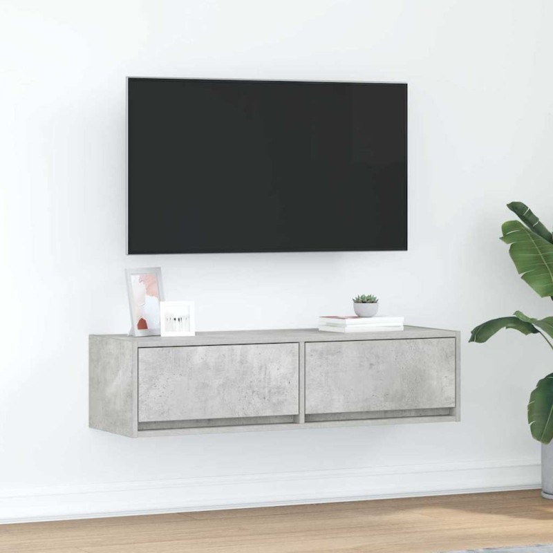 vidaXL Ντουλάπι TV 100 x 31 x 25,5 εκ. Γκρι σκυροδέματος