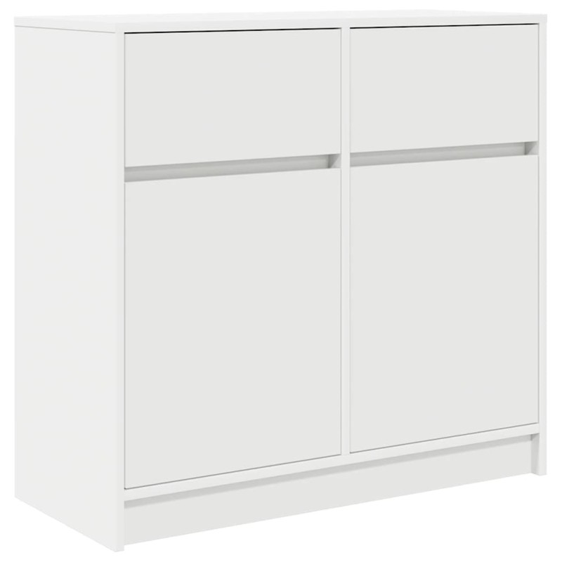 vidaXL Συρταριέρα με Συρτάρια Λευκή 80x34x76 εκ. από Επεξ. Ξύλο