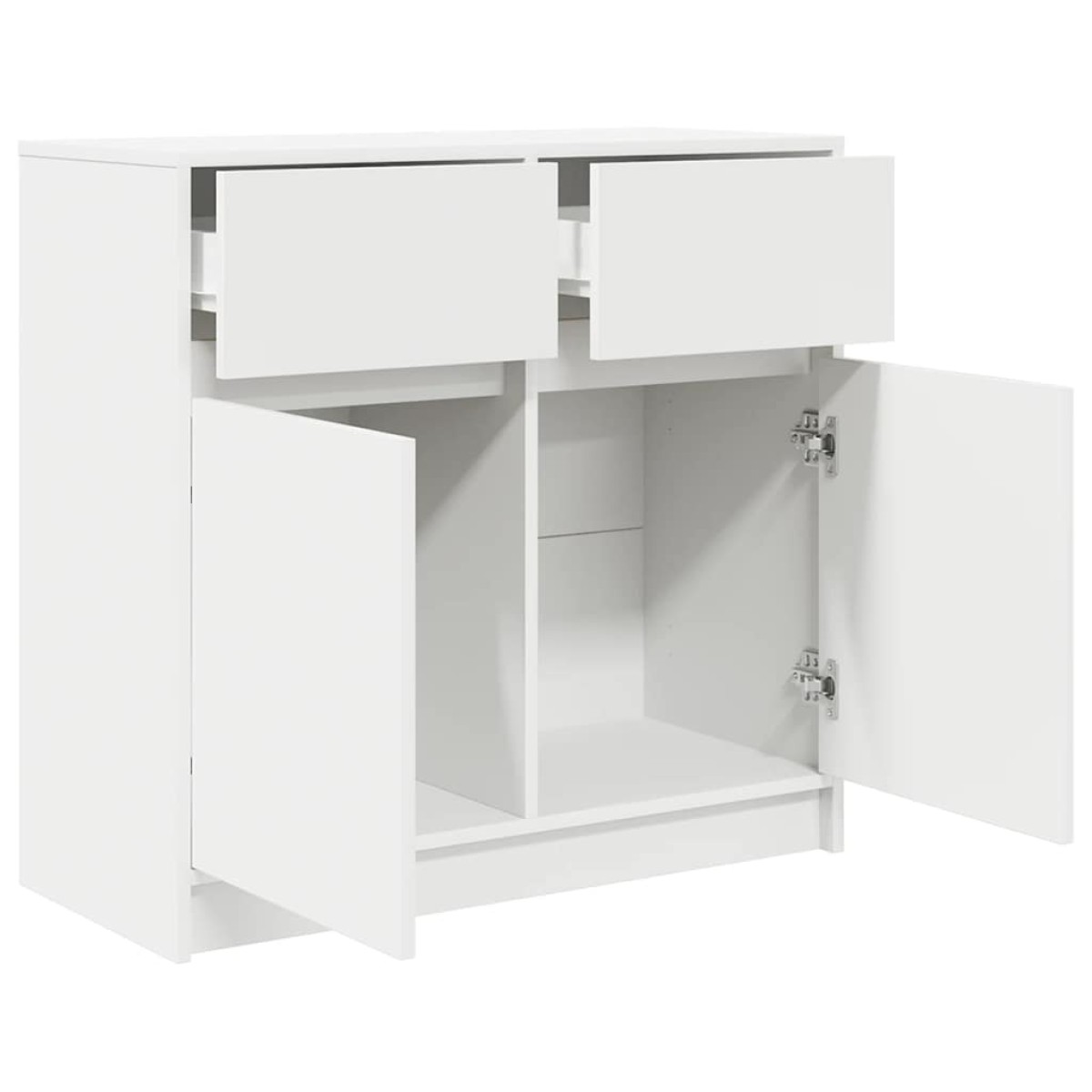 vidaXL Συρταριέρα με Συρτάρια Λευκή 80x34x76 εκ. από Επεξ. Ξύλο