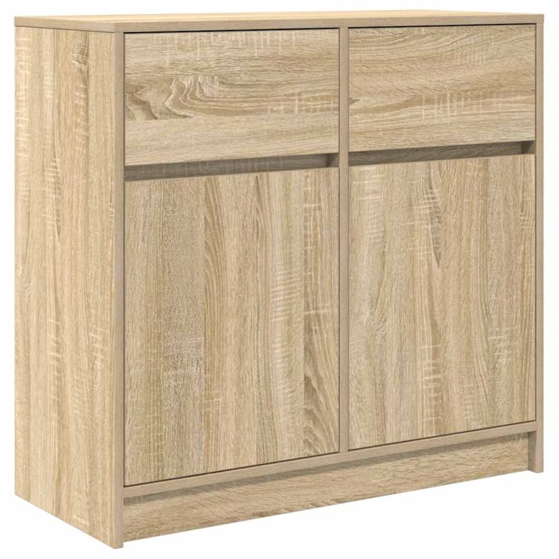 vidaXL Συρταριέρα με Συρτάρια Sonoma Δρυς 80x34x76 εκ. από Επεξ. Ξύλο