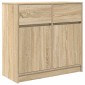 vidaXL Συρταριέρα με Συρτάρια Sonoma Δρυς 80x34x76 εκ. από Επεξ. Ξύλο
