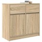 vidaXL Συρταριέρα με Συρτάρια Sonoma Δρυς 80x34x76 εκ. από Επεξ. Ξύλο