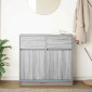 vidaXL Συρταριέρα με Συρτάρια Γκρι Sonoma 80x34x76 εκ. από Επεξ. Ξύλο