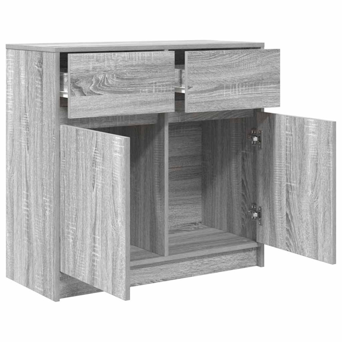 vidaXL Συρταριέρα με Συρτάρια Γκρι Sonoma 80x34x76 εκ. από Επεξ. Ξύλο