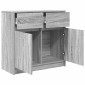 vidaXL Συρταριέρα με Συρτάρια Γκρι Sonoma 80x34x76 εκ. από Επεξ. Ξύλο