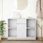 vidaXL Συρταριέρα με Συρτάρια Λευκή 101x35x76 εκ. από Επεξ. Ξύλο