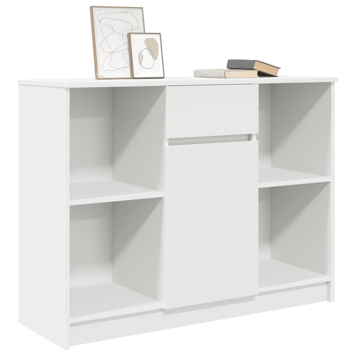 vidaXL Συρταριέρα με Συρτάρια Λευκή 101x35x76 εκ. από Επεξ. Ξύλο