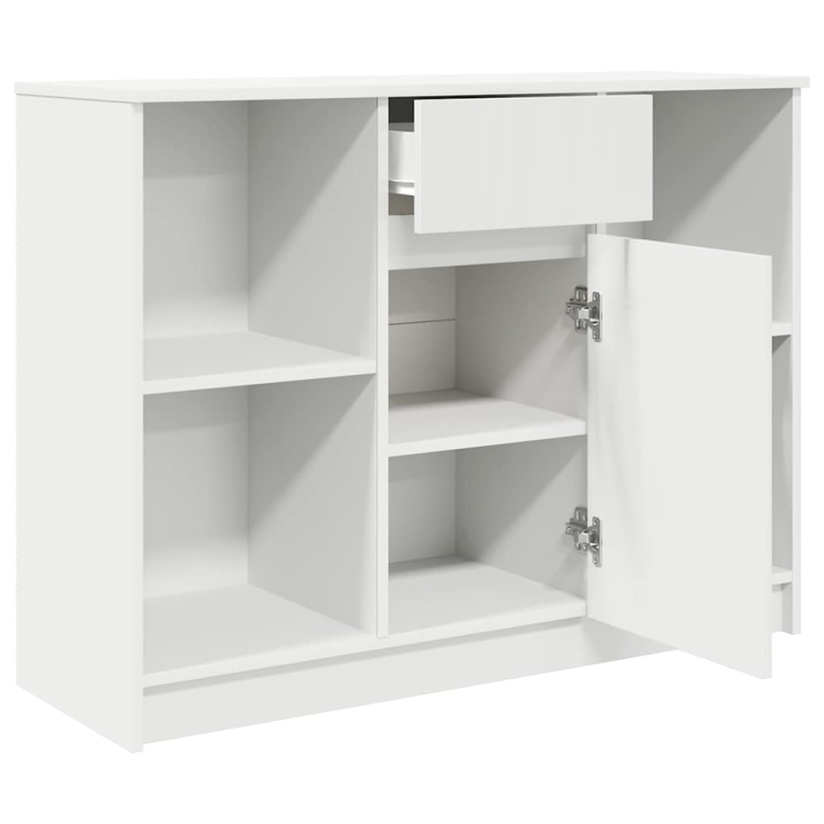 vidaXL Συρταριέρα με Συρτάρια Λευκή 101x35x76 εκ. από Επεξ. Ξύλο