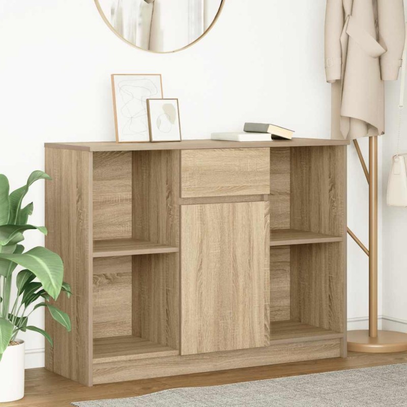 vidaXL Συρταριέρα με Συρτάρια Sonoma Δρυς 101x35x76 εκ. από Επεξ. Ξύλο
