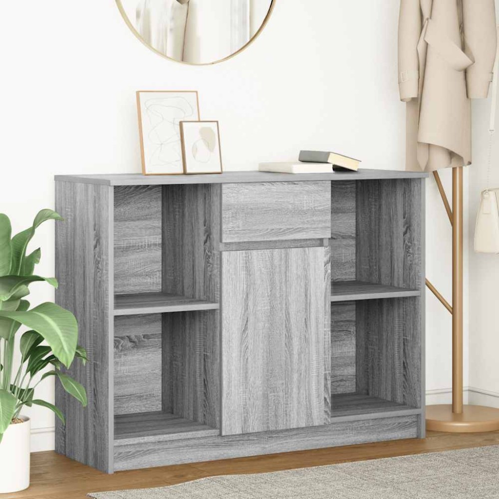 vidaXL Συρταριέρα με Συρτάρια Γκρι Sonoma 101x35x76 εκ. από Επεξ. Ξύλο
