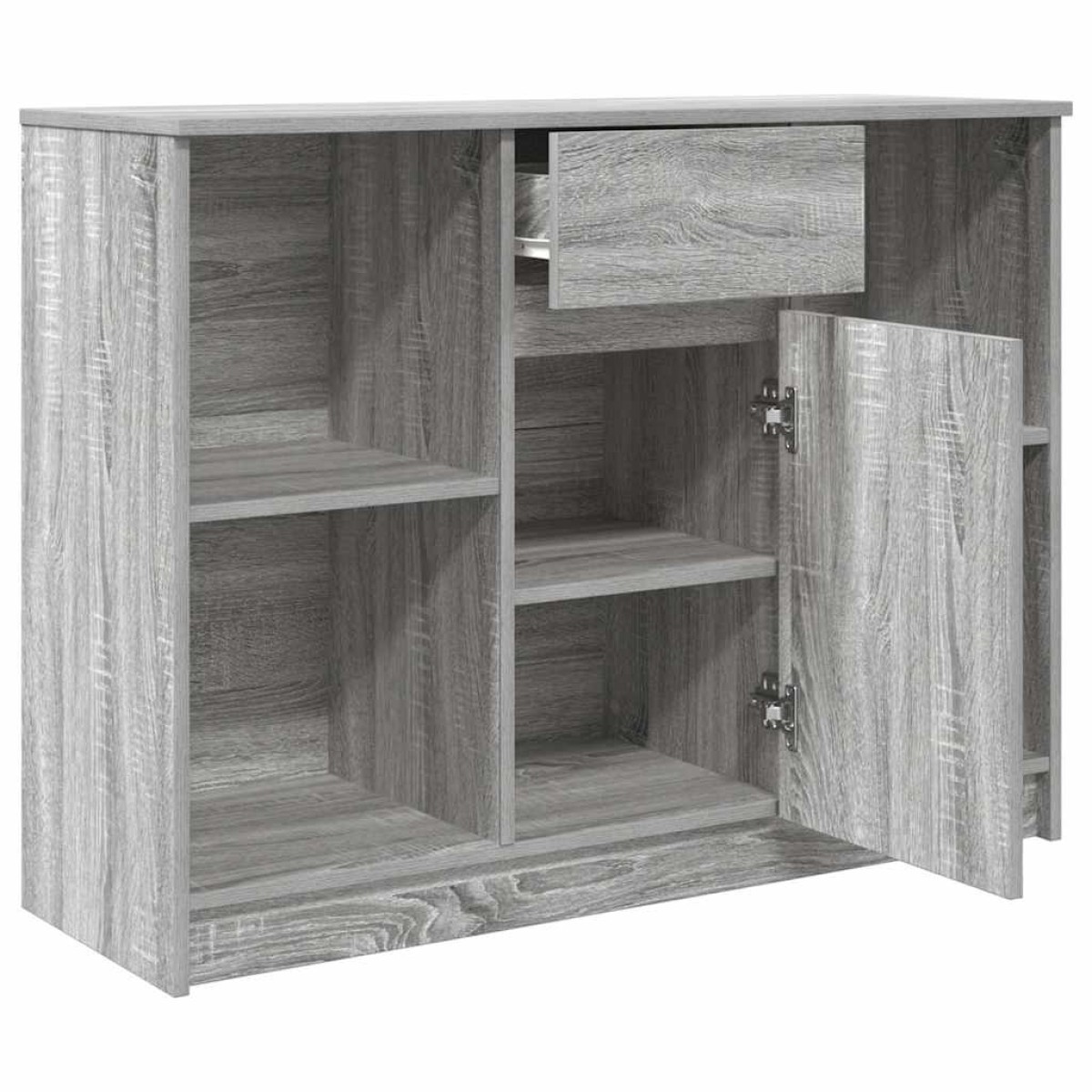 vidaXL Συρταριέρα με Συρτάρια Γκρι Sonoma 101x35x76 εκ. από Επεξ. Ξύλο