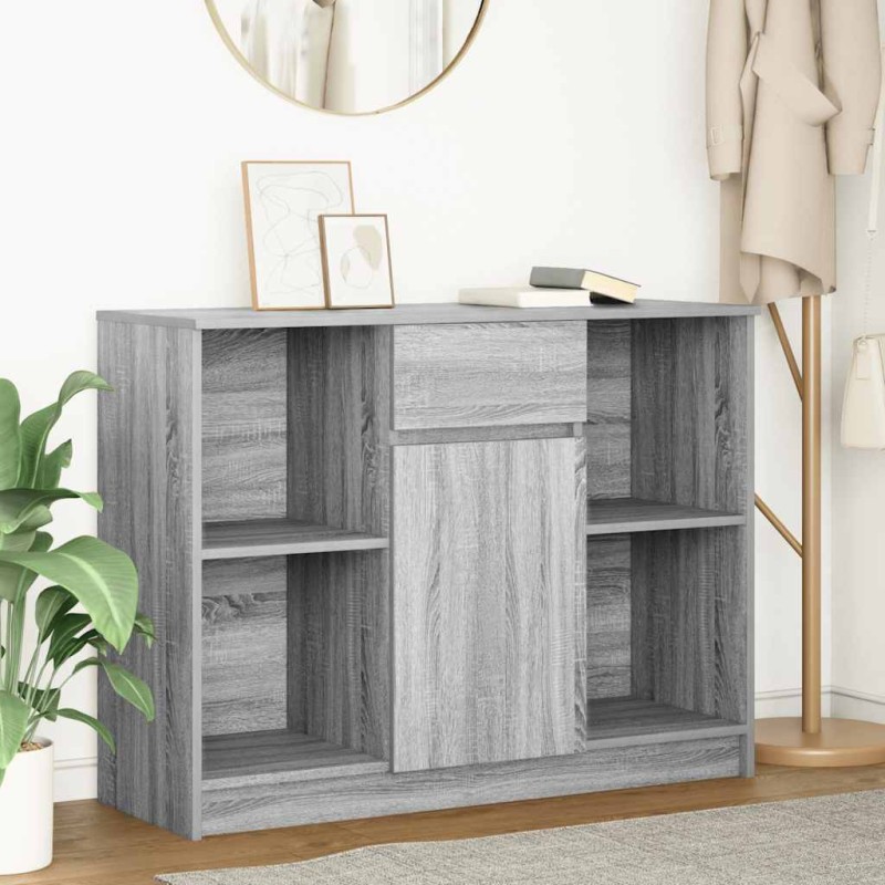 vidaXL Συρταριέρα με Συρτάρια Γκρι Sonoma 101x35x76 εκ. από Επεξ. Ξύλο