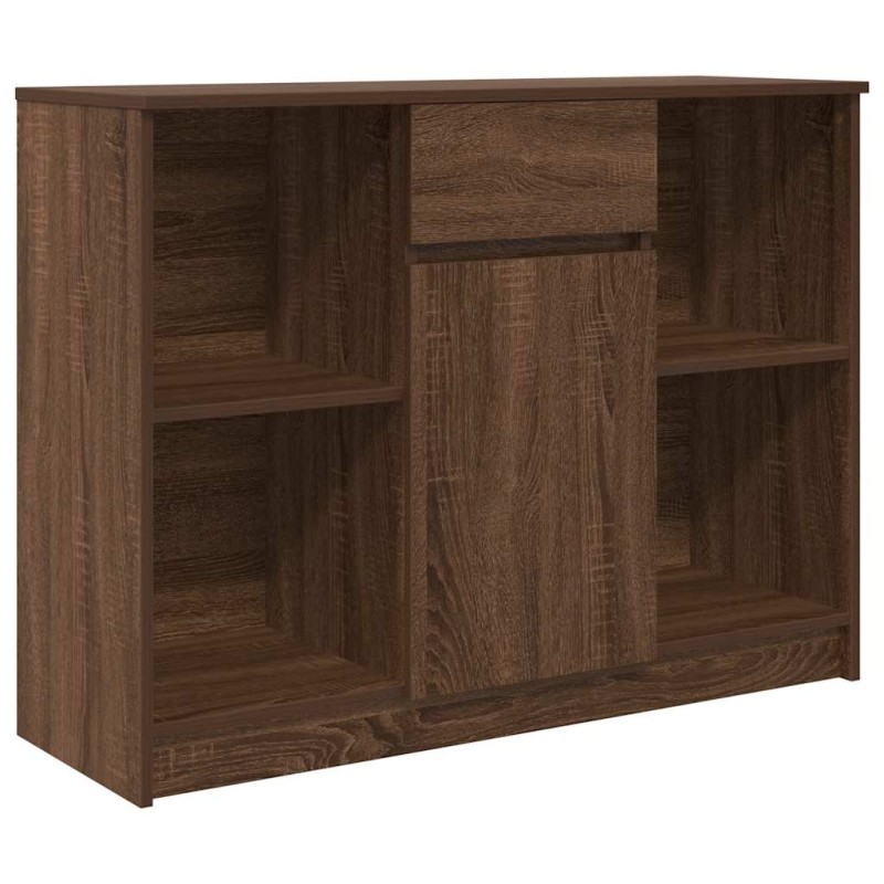 vidaXL Συρταριέρα με Συρτάρια καφέ δρυς 101x35x76 εκ. Επεξ. Ξύλο