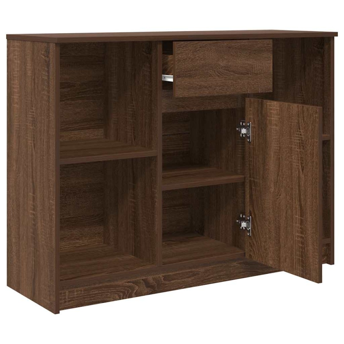 vidaXL Συρταριέρα με Συρτάρια καφέ δρυς 101x35x76 εκ. Επεξ. Ξύλο