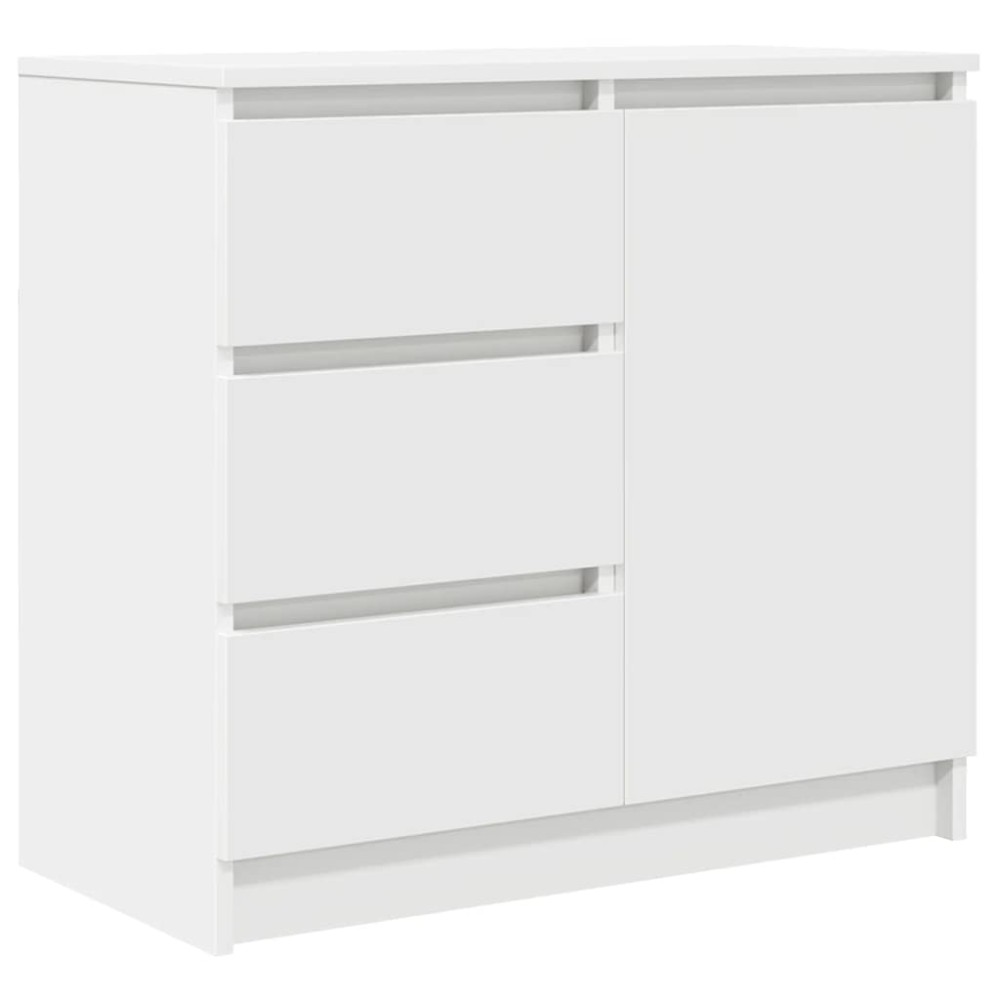 vidaXL Συρταριέρα με Συρτάρια Λευκή 71x35x65 εκ. από Επεξ. Ξύλο