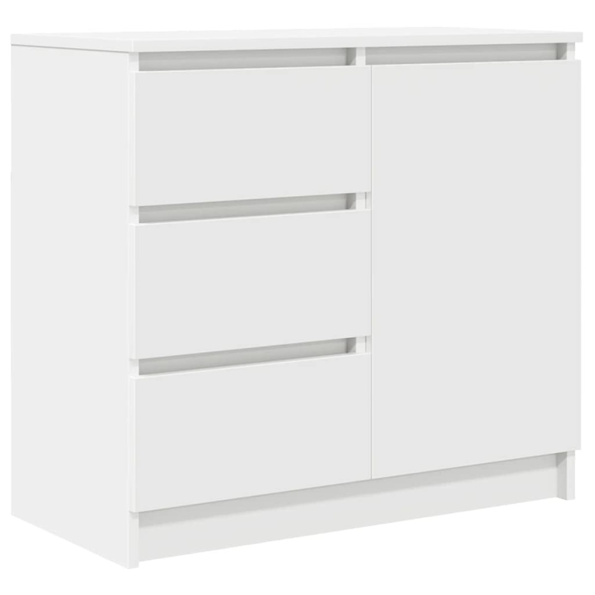 vidaXL Συρταριέρα με Συρτάρια Λευκή 71x35x65 εκ. από Επεξ. Ξύλο