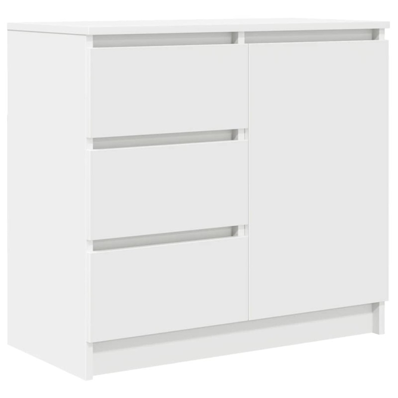 vidaXL Συρταριέρα με Συρτάρια Λευκή 71x35x65 εκ. από Επεξ. Ξύλο