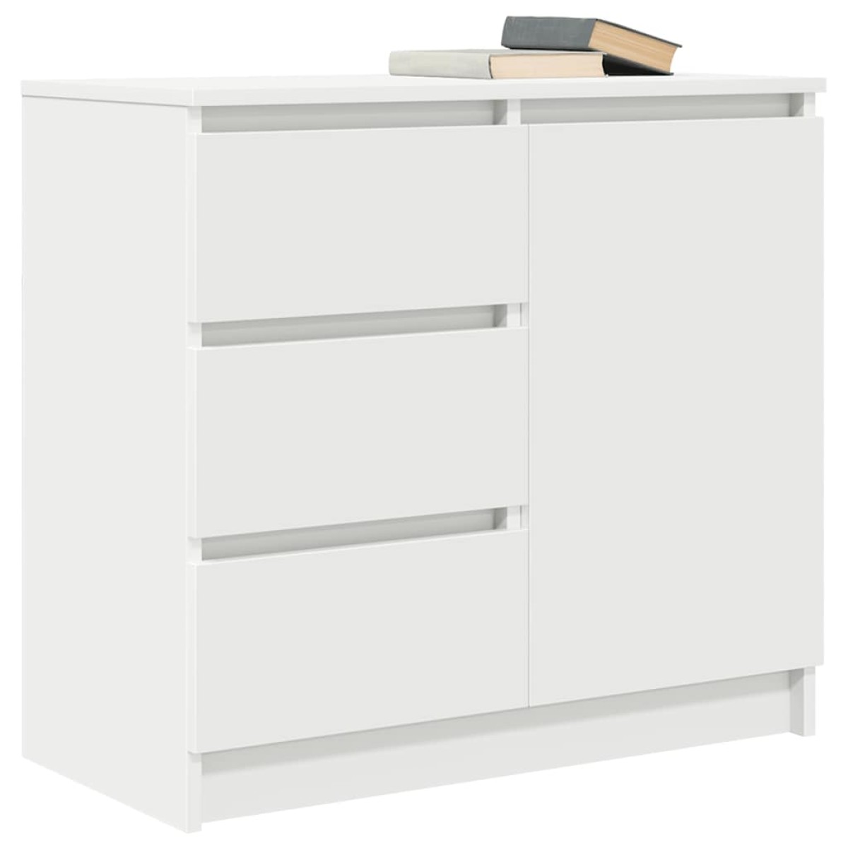 vidaXL Συρταριέρα με Συρτάρια Λευκή 71x35x65 εκ. από Επεξ. Ξύλο