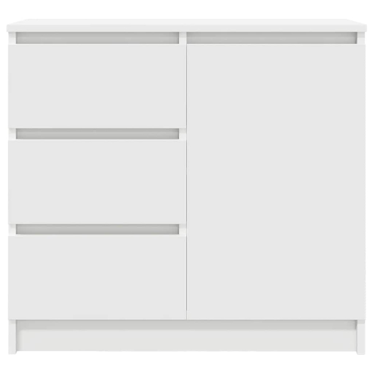 vidaXL Συρταριέρα με Συρτάρια Λευκή 71x35x65 εκ. από Επεξ. Ξύλο