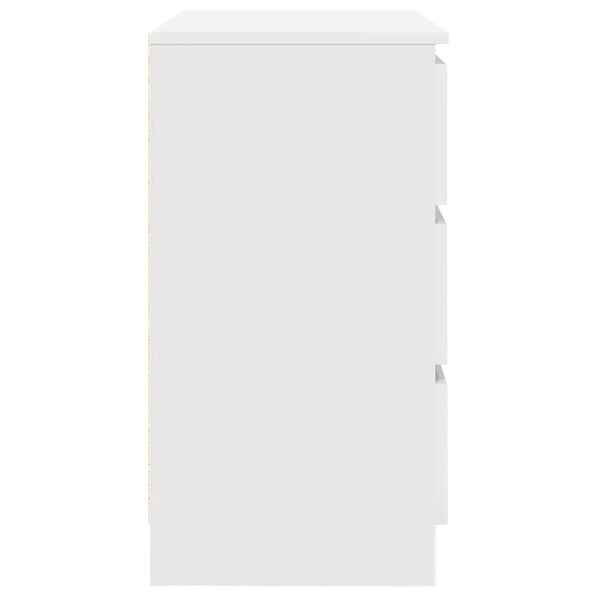 vidaXL Συρταριέρα με Συρτάρια Λευκή 71x35x65 εκ. από Επεξ. Ξύλο