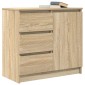 vidaXL Συρταριέρα με Συρτάρια Sonoma Δρυς 71x35x65 εκ. από Επεξ. Ξύλο