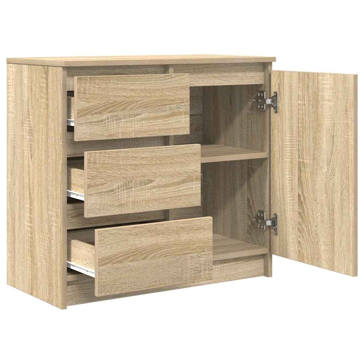 vidaXL Συρταριέρα με Συρτάρια Sonoma Δρυς 71x35x65 εκ. από Επεξ. Ξύλο