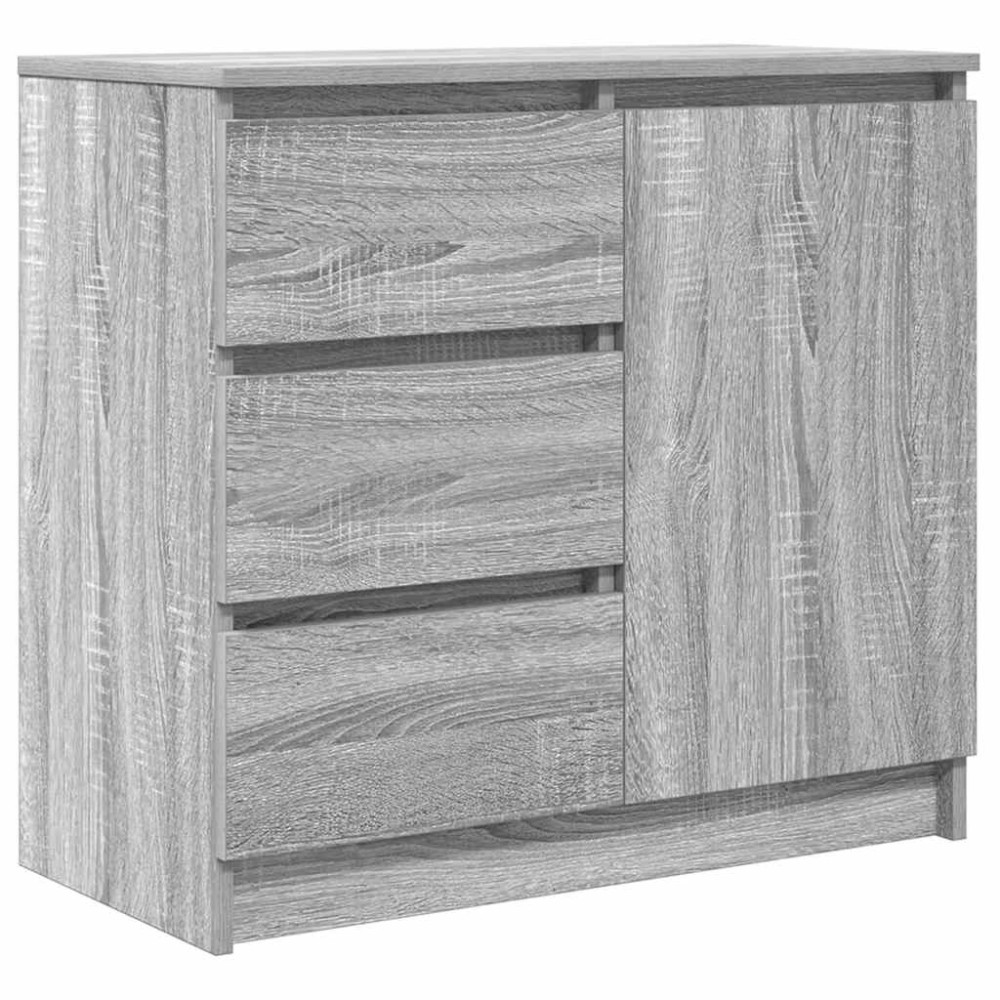 vidaXL Συρταριέρα με Συρτάρια Γκρι Sonoma 71x35x65 εκ. από Επεξ. Ξύλο
