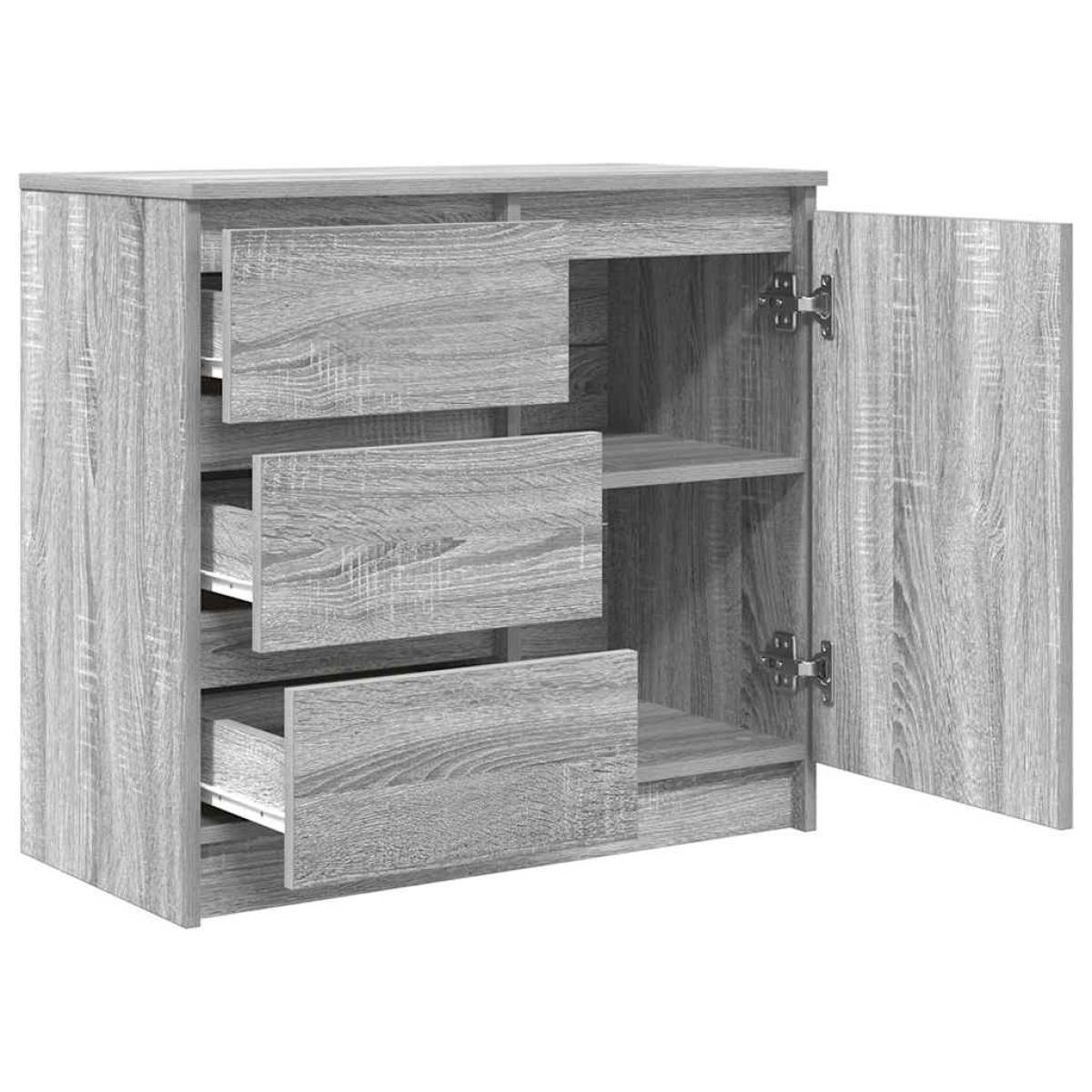 vidaXL Συρταριέρα με Συρτάρια Γκρι Sonoma 71x35x65 εκ. από Επεξ. Ξύλο