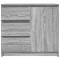 vidaXL Συρταριέρα με Συρτάρια Γκρι Sonoma 71x35x65 εκ. από Επεξ. Ξύλο