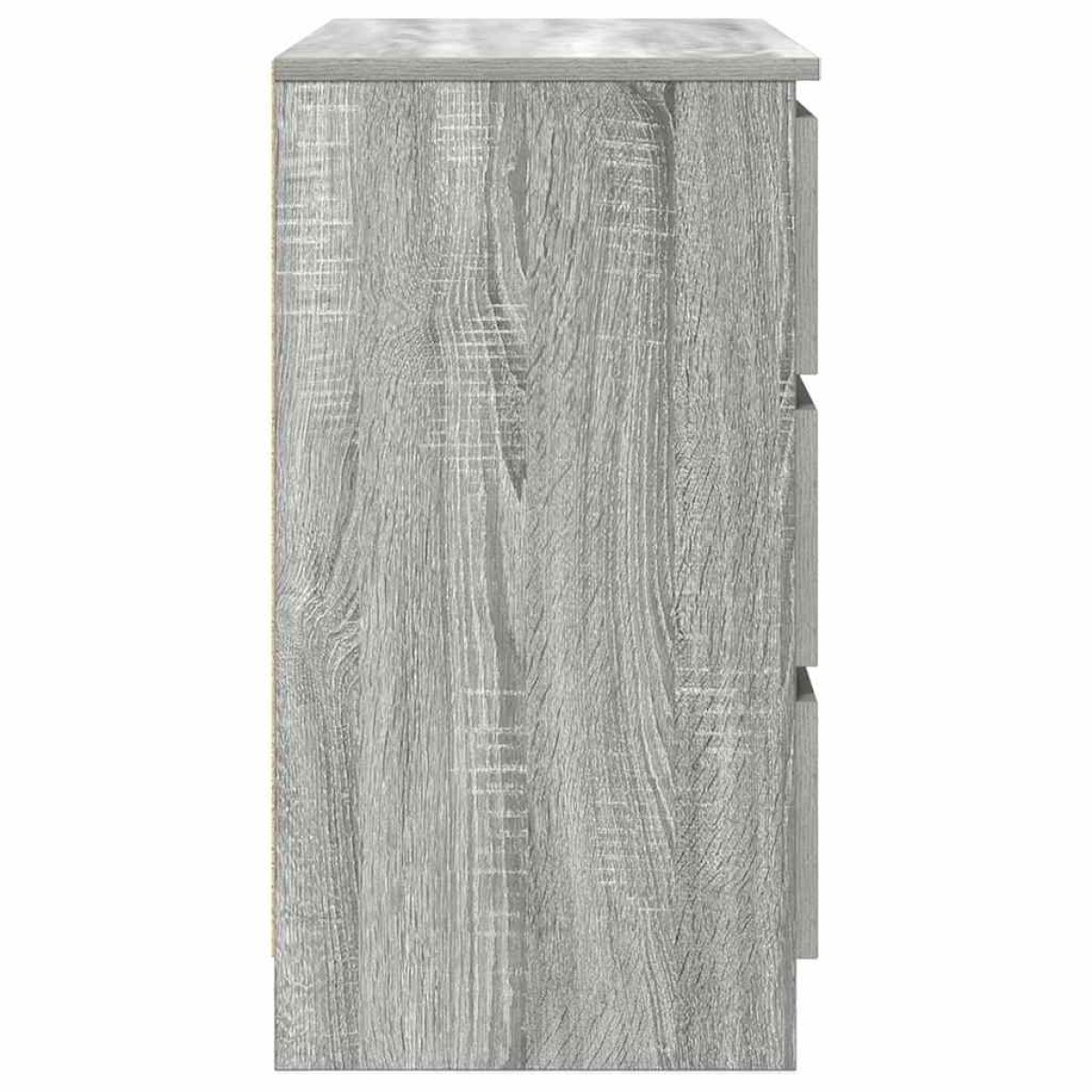 vidaXL Συρταριέρα με Συρτάρια Γκρι Sonoma 71x35x65 εκ. από Επεξ. Ξύλο