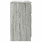 vidaXL Συρταριέρα με Συρτάρια Γκρι Sonoma 71x35x65 εκ. από Επεξ. Ξύλο