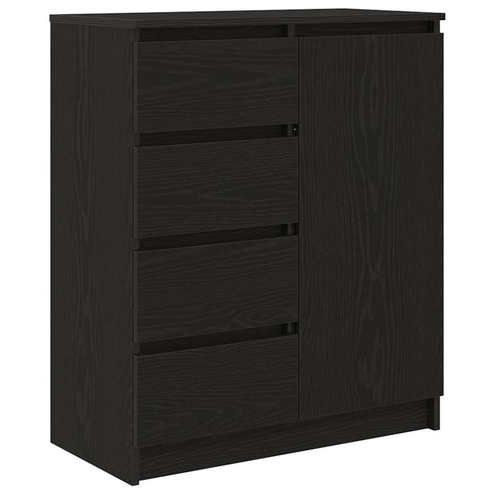 vidaXL Συρταριέρα με Συρτάρια Μαύρη βελανιδιά 71x35x84 εκ. Επεξ. Ξύλο