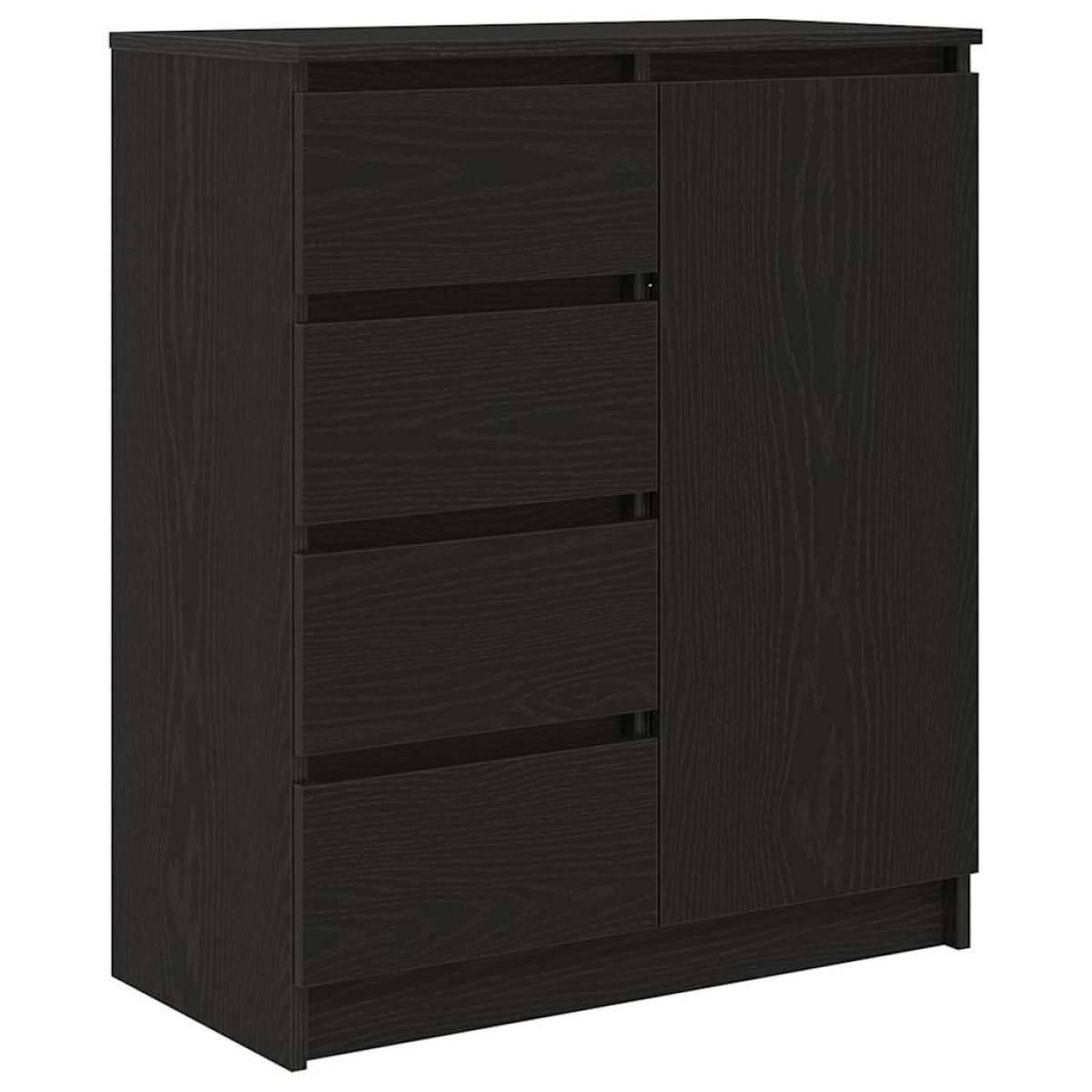 vidaXL Συρταριέρα με Συρτάρια Μαύρη βελανιδιά 71x35x84 εκ. Επεξ. Ξύλο