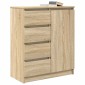 vidaXL Συρταριέρα με Συρτάρια Sonoma Δρυς 71x35x84 εκ. από Επεξ. Ξύλο