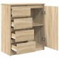 vidaXL Συρταριέρα με Συρτάρια Sonoma Δρυς 71x35x84 εκ. από Επεξ. Ξύλο
