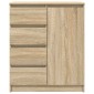 vidaXL Συρταριέρα με Συρτάρια Sonoma Δρυς 71x35x84 εκ. από Επεξ. Ξύλο