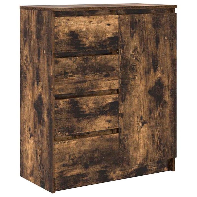 vidaXL Συρταριέρα με Συρτάρια Καπνιστή Δρυς 71x35x84 εκ. Επεξ. Ξύλο