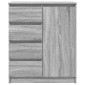 vidaXL Συρταριέρα με Συρτάρια Γκρι Sonoma 71x35x84 εκ. από Επεξ. Ξύλο