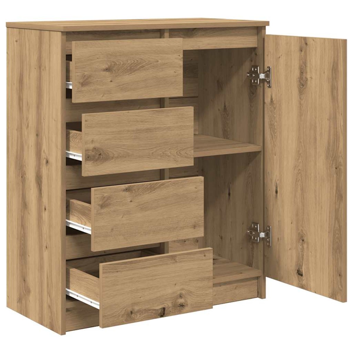 vidaXL Συρταριέρα με Συρτάρια Τεχνίτης Δρυς 71x35x84 εκ. Επεξ. Ξύλο