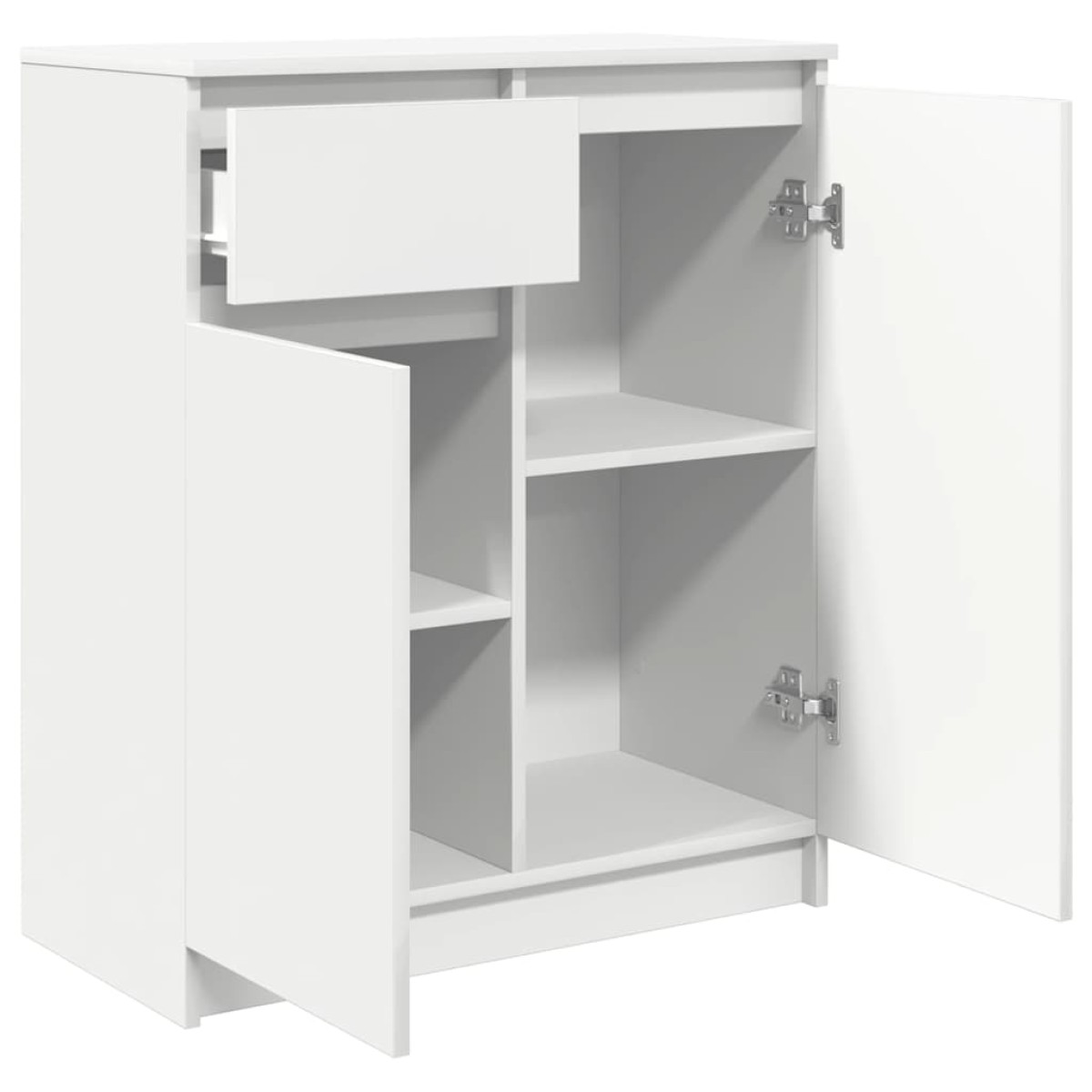 vidaXL Συρταριέρα με Συρτάρια Λευκή 71x35x84 εκ. από Επεξ. Ξύλο