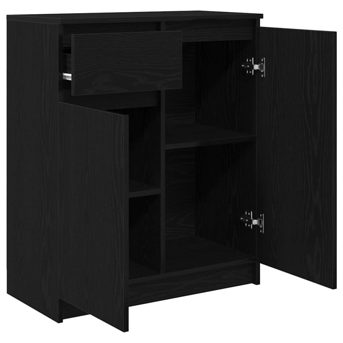 vidaXL Συρταριέρα με Συρτάρια Μαύρη βελανιδιά 71x35x84 εκ. Επεξ. Ξύλο