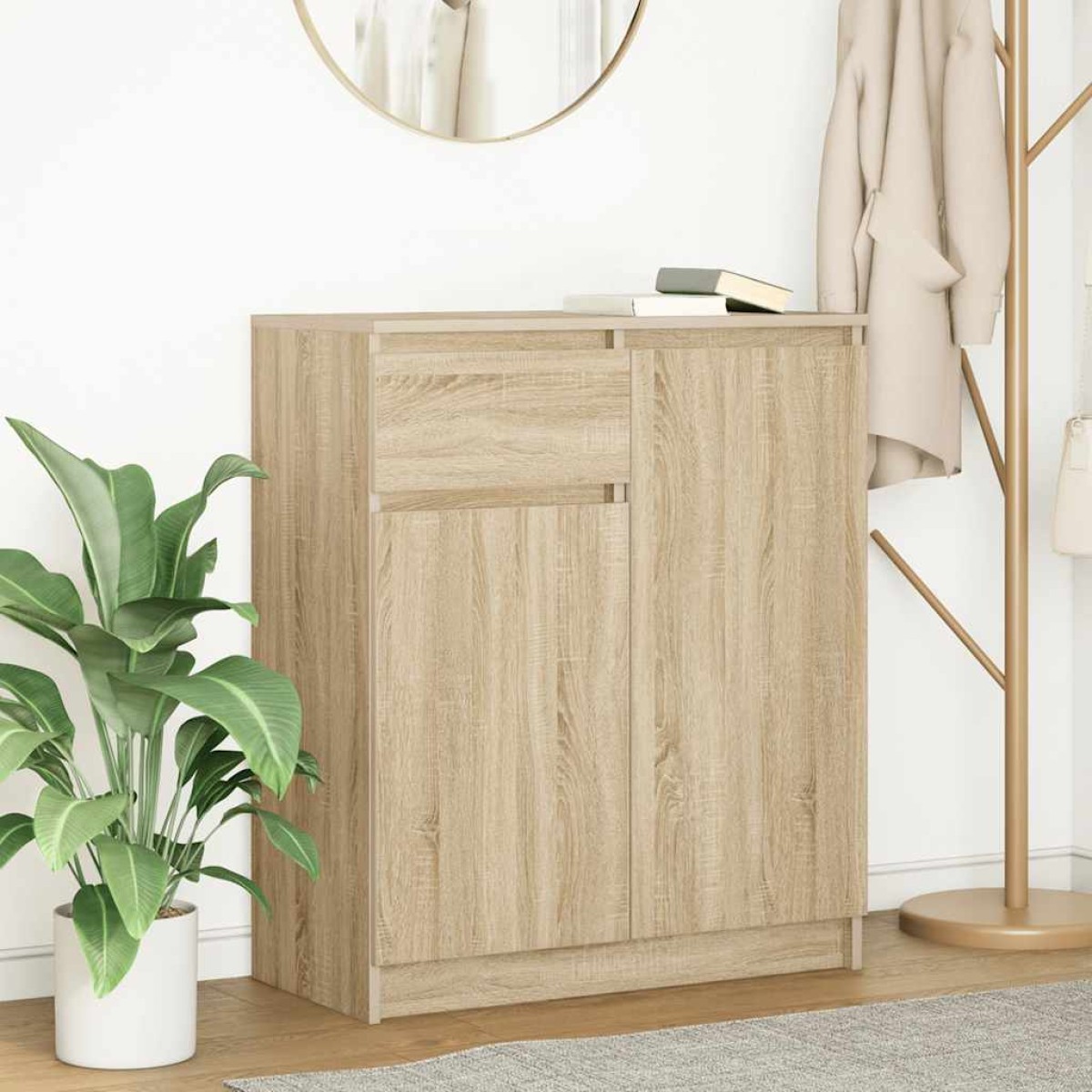 vidaXL Συρταριέρα με Συρτάρια Sonoma Δρυς 71x35x84 εκ. από Επεξ. Ξύλο