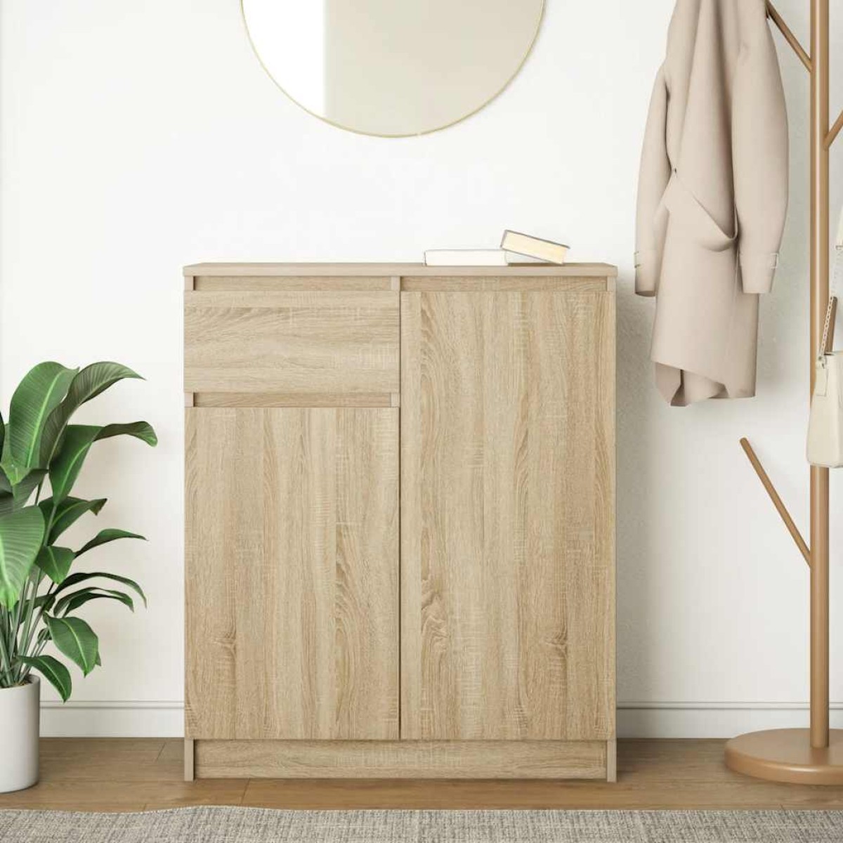 vidaXL Συρταριέρα με Συρτάρια Sonoma Δρυς 71x35x84 εκ. από Επεξ. Ξύλο