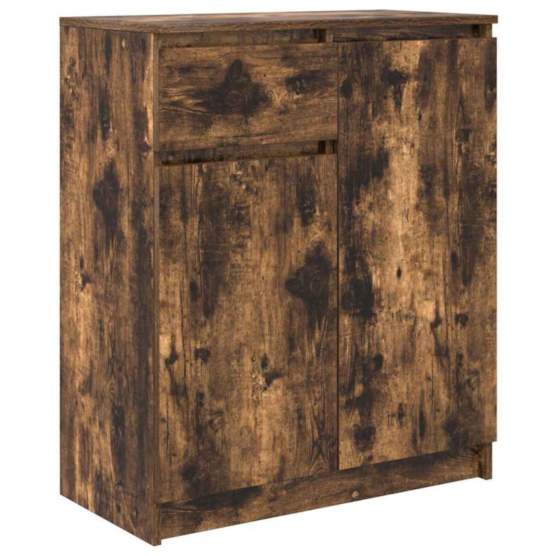 vidaXL Συρταριέρα με Συρτάρια Καπνιστή Δρυς 71x35x84 εκ. Επεξ. Ξύλο