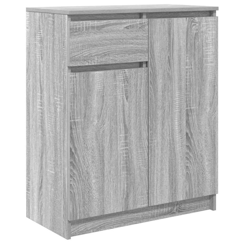 vidaXL Συρταριέρα με Συρτάρια Γκρι Sonoma 71x35x84 εκ. από Επεξ. Ξύλο