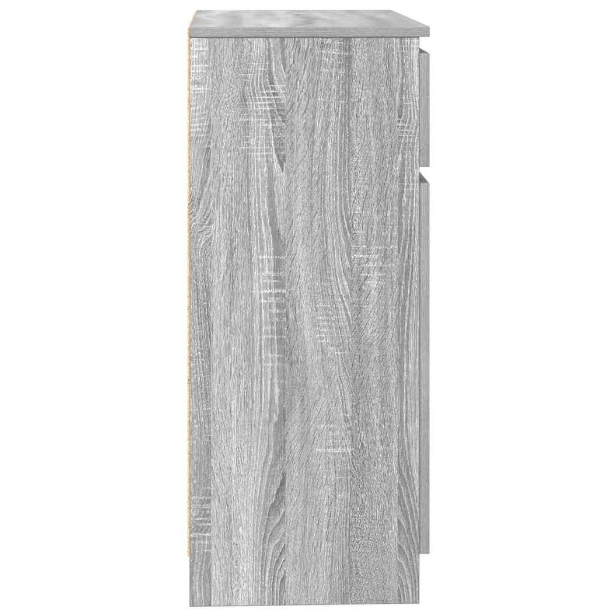 vidaXL Συρταριέρα με Συρτάρια Γκρι Sonoma 71x35x84 εκ. από Επεξ. Ξύλο
