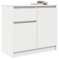 vidaXL Συρταριέρα με Συρτάρια Λευκή 71x35x65 εκ. από Επεξ. Ξύλο