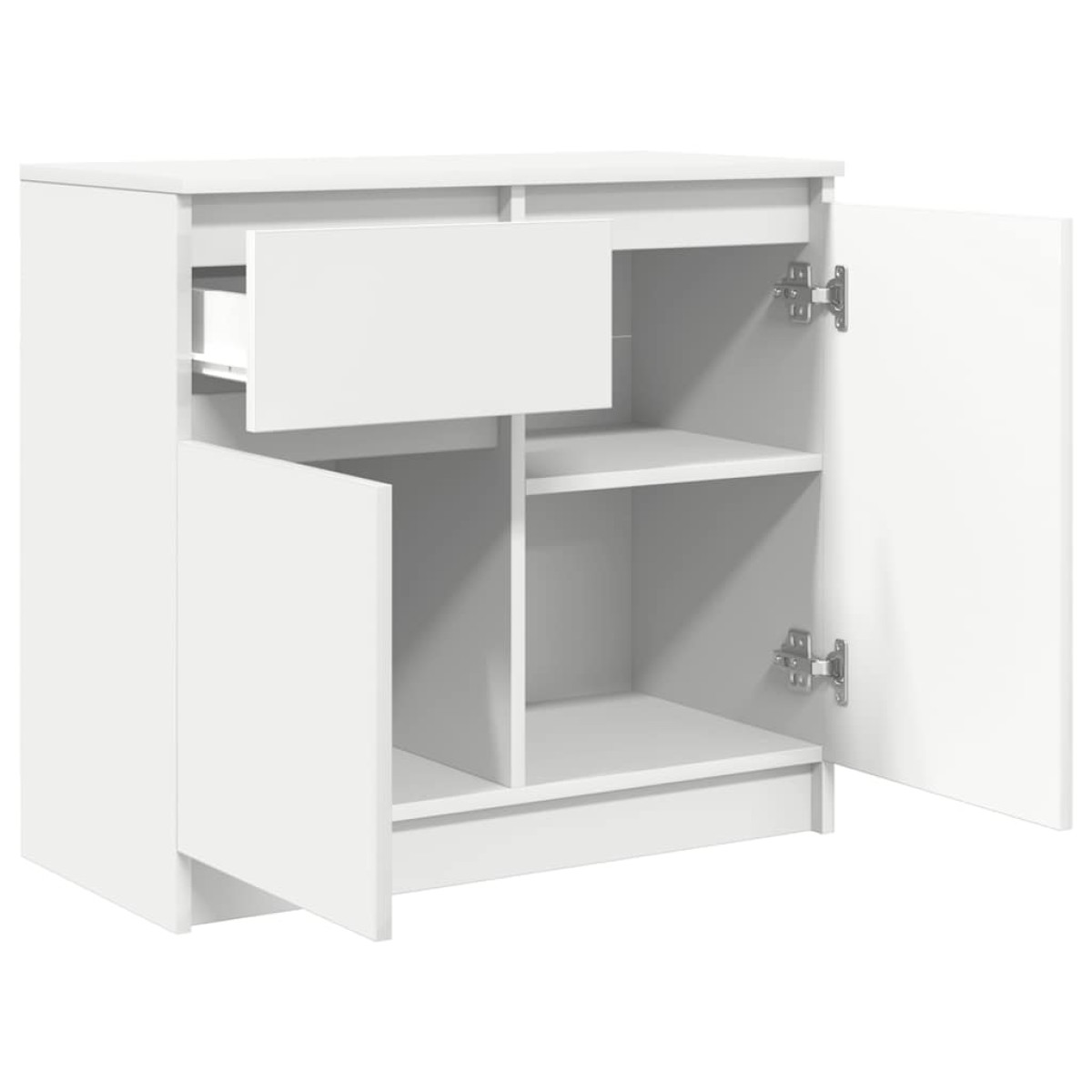 vidaXL Συρταριέρα με Συρτάρια Λευκή 71x35x65 εκ. από Επεξ. Ξύλο